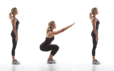 Air squats warm up your lower body nicely